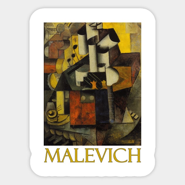 Musical Instrument by Kazimir Malevich Sticker by Naves